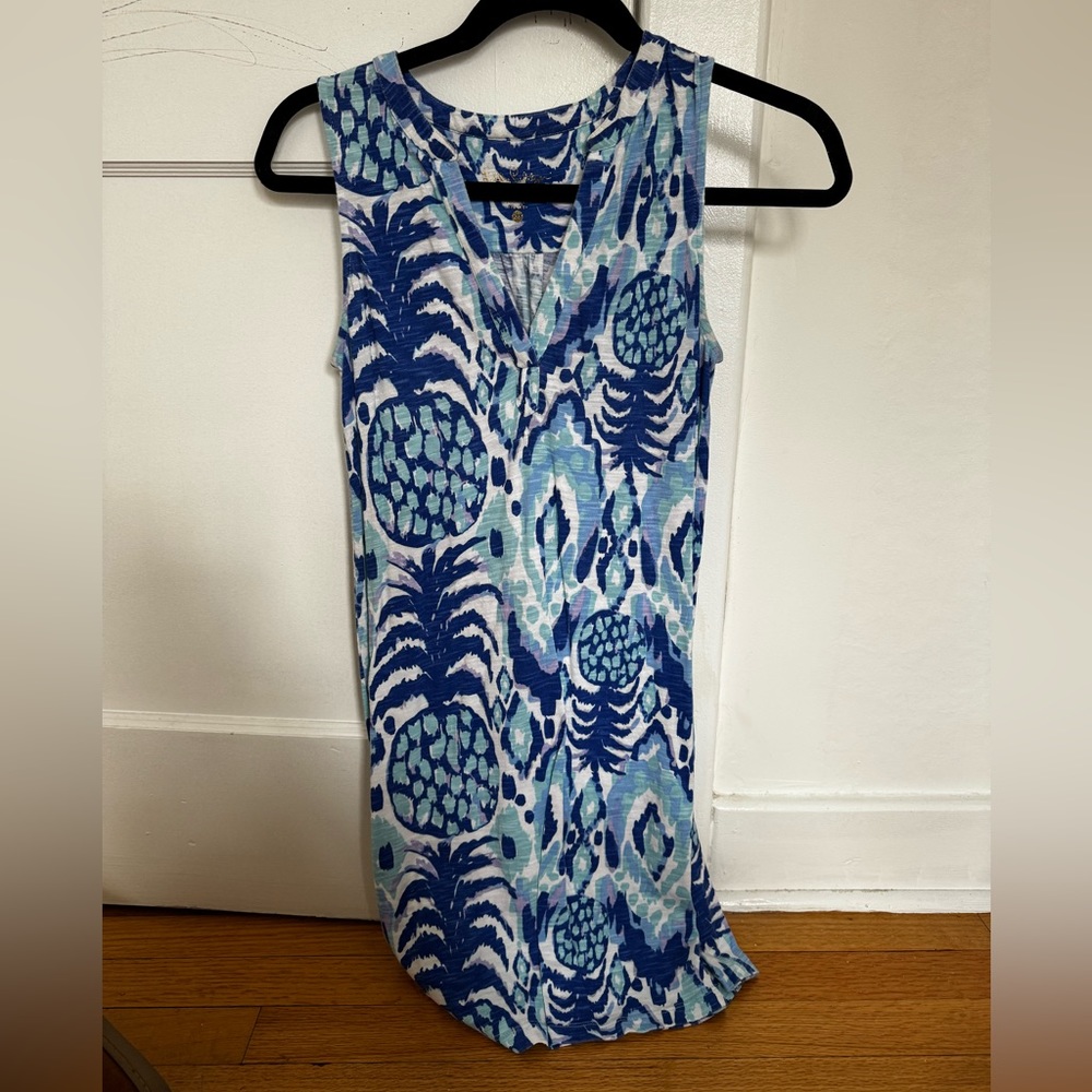 Lilly Pulitzer blue pineapple casual dress